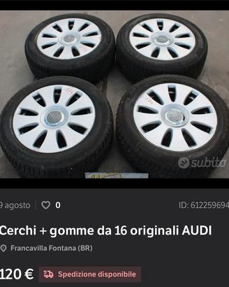 Cerchi 16 audi