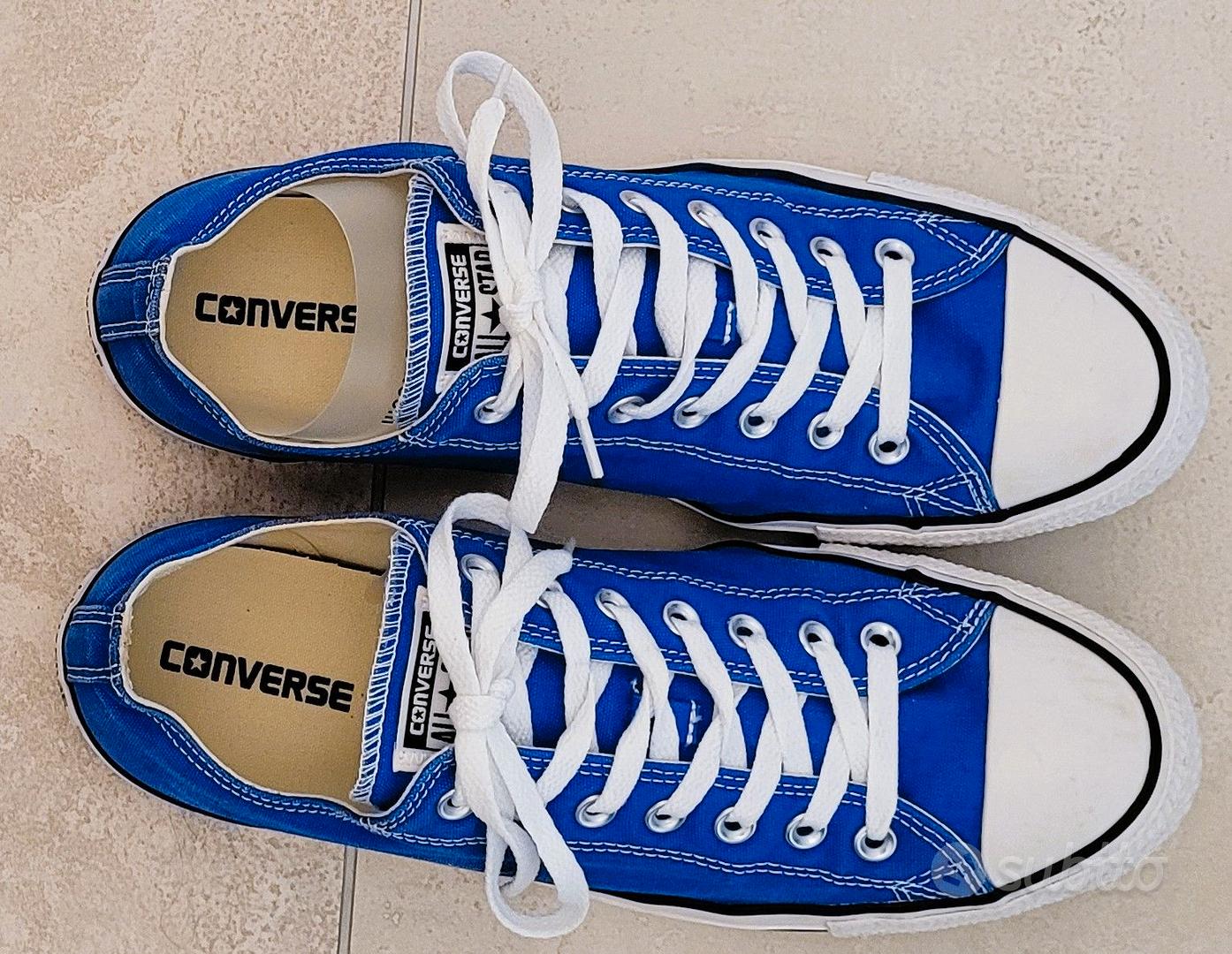 Converse alte blu elettrico sale