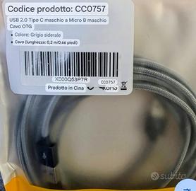 2 cavetti USB 2.0 a Micro b