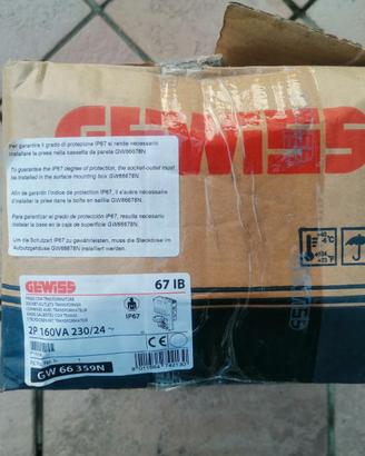 PRESA GEWISS CON TRASFORMATORE 66359N 230/24V IP67