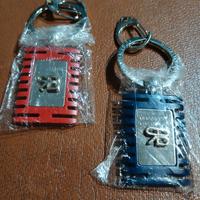 2 Portachiavi Balestra in acciaio inox e 2°gancio 