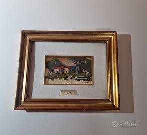 Quadro miniatura di T. Vespa – Paesaggio dipinto