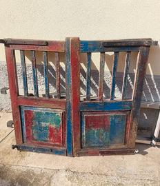 Cancelletto legno/ferro battuto vintage 2 ante