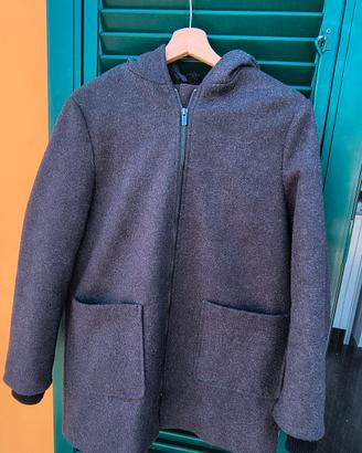 Giacca con cappuccio in lana