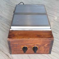 Grill in ghisa e vassoio in  pietra lavica