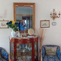 Cristalliera marmo e legno