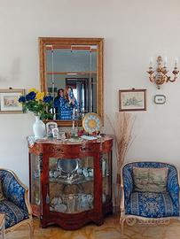 Cristalliera marmo e legno