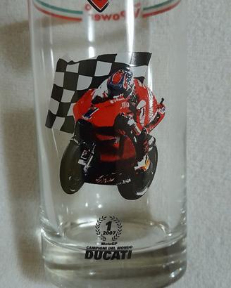 bicchiere Ducati celebrazione vittoria MotoGp 2007