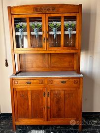 Credenza antica stile Liberty in legno massello