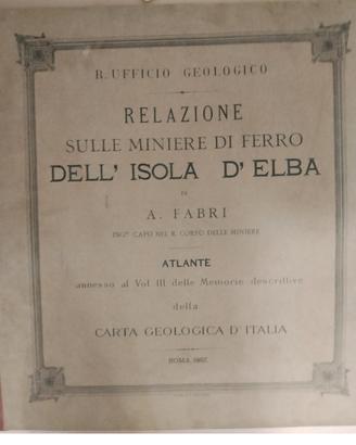 Rarissimo Atlante Miniere Isola d'Elba 1887 - A. F