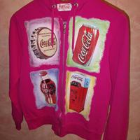 FELPA CON CAPPUCCIO COCA COLA RAGAZZA 12 ANNI