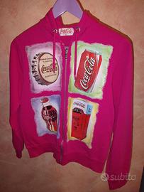 FELPA CON CAPPUCCIO COCA COLA RAGAZZA 12 ANNI