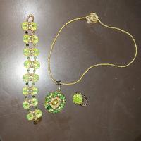 parure bracciale anello e ciondolo