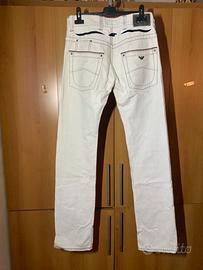 Pantalone in Denim - Armani Jeans Cream