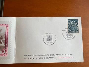 1977 vaticano esposizione s.marino 77 L.90