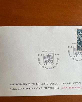 1977 vaticano esposizione s.marino 77 L.90