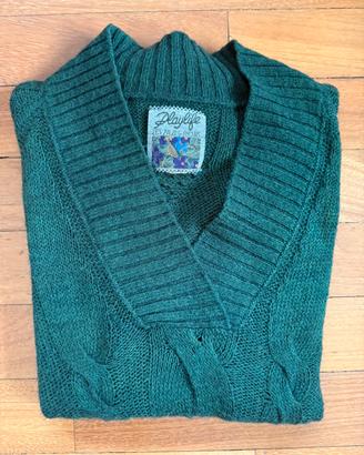 Maglione verde Playlife misto lana - taglia S
