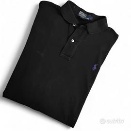 Polo Ralph Lauren ORIGINALE Nera - Logo Viola - L