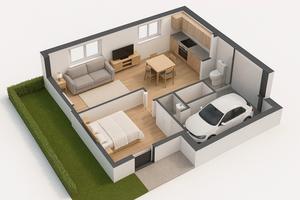 Indipendente con box auto e giardino