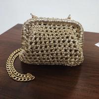 borsa mini clutch oro