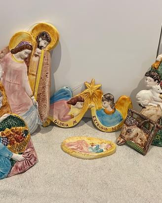 Presepe completo in ceramica