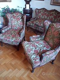 Salotto Bergère  Divano e Poltrone Stile Luigi XV