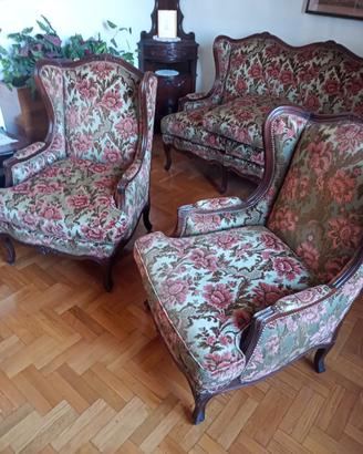 Salotto Bergère  Divano e Poltrone Stile Luigi XV