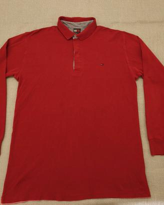 Polo maniche lunghe taglia M cotone rosso moda