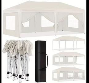 Gazebo pieghevole 3x6 nuovo con pareti e finestre