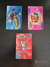 Lotto di 3 card lenticolari Crash bandicoot