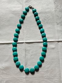 Collana vintage in pasta di turchese