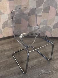 4 Sedie design moderno  policarbonato trasparente