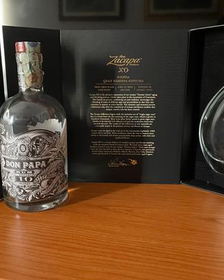 Zacapa XO e Don Papa 10 years - bottiglie e custod