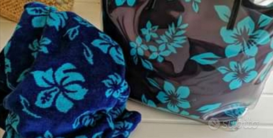 Borsa da mare con busta e telo in spugna