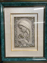 Quadro in argento 925 gr 30 in rilievo laminato