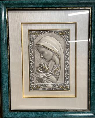 Quadro in argento 925 gr 30 in rilievo laminato