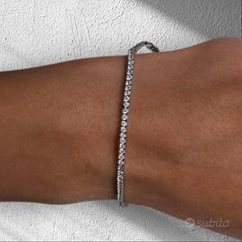 Elegante bracciale tennis in argento 925 
