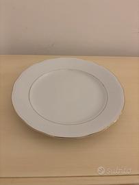 Set piatti porcellana filo oro diamond ston