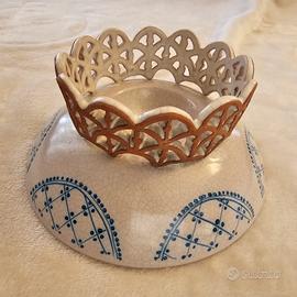 Portacandela in ceramica. 