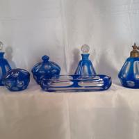 set da toilette in vetro anni 20