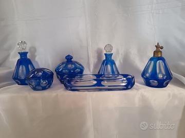 set da toilette in vetro anni 20