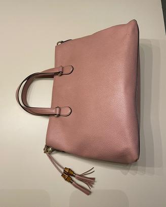 Gucci Borsa tote con nappe in bambù 449643 Rosa