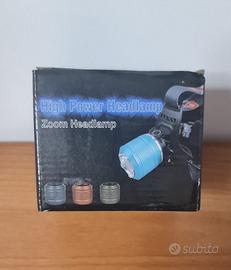 Lampada Frontale LED Alta Potenza con Zoom – Nuova