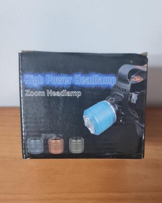 Lampada Frontale LED Alta Potenza con Zoom – Nuova