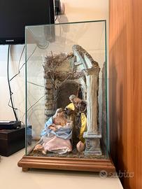 Teca in Vetro con Presepe Napoletano Artigianale