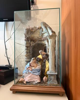 Teca in Vetro con Presepe Napoletano Artigianale