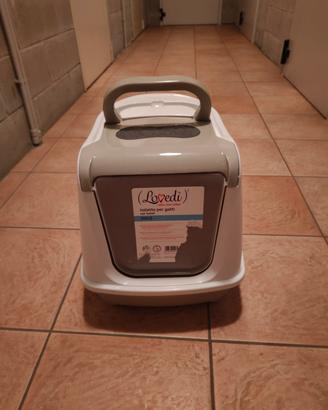 lettiera per gatto con sportello 