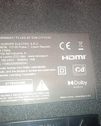TV united LED40HS82A11 