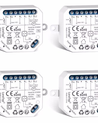 LoraTap Interruttore Tapparelle WiFi, 4pz Modulo C