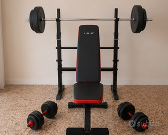 Set palestra completo ISE – Panca, Bilanciere, Pes